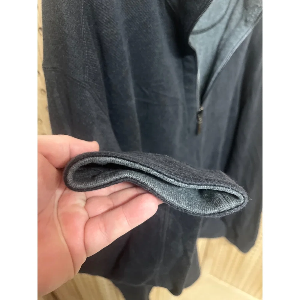 Tommy Bahama Mens Pullover Fleece Sweatshirt Black XXL TTG Reversible - Picture 5 of 6
